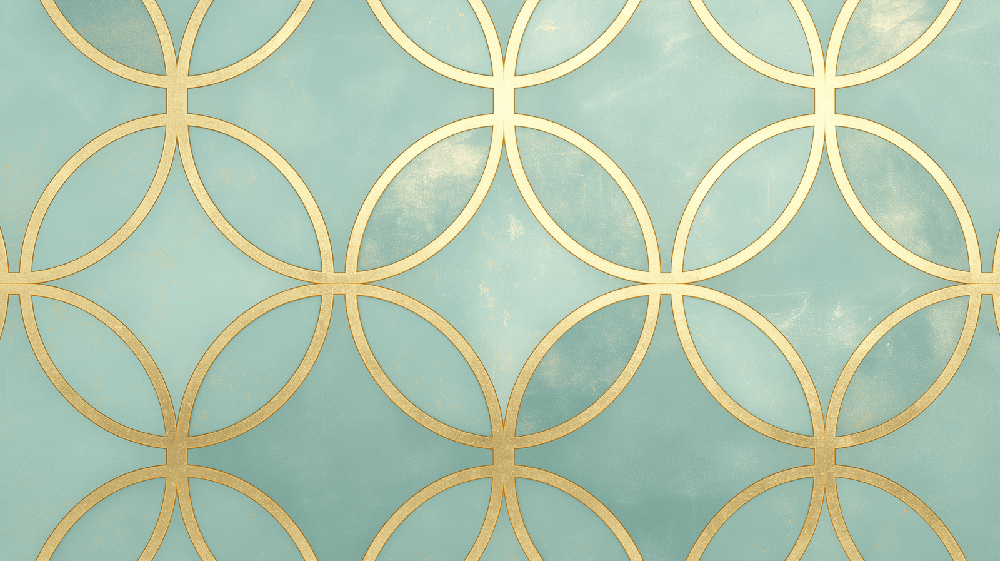 Geometric Circle Wallpaper Mural | Living Room and Bedroom High End Decorative Wall