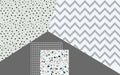 Geometric Splicing Art Wallpaper Mural | Dotted Sawtooth Pattern