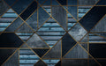 Geometric Splicing Theme Wallpaper | Metal Line Mural