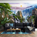Landscape Xianhe Waterfall Wallpaper Mural | Ink wash Landscape Style Decoration