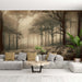 Misty Forest Wallpaper Mural – Vintage Tranquility for Bedroom & Living Room