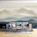 New Chinese ink landscape wallpaper | Zen style wall decoration featuring misty mountains and ink wash layers for a serene Eastern Zen filter