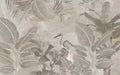 Retro plant flower and bird wallpaper mural | Wabi sabi style decorative wall in bedroom