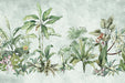 Tropical green plant wallpaper living room bedroom forest style fresh decorative wall