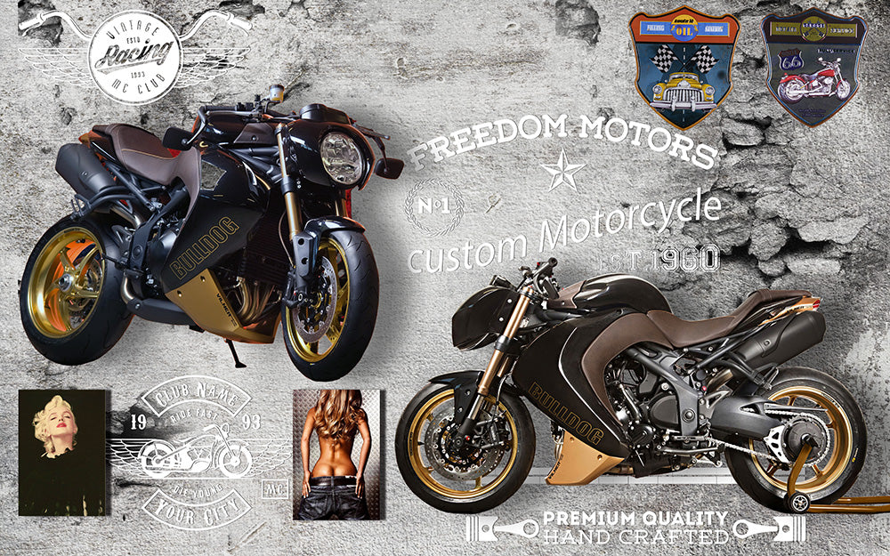 Motorcycle wallpaper | Study and living room decoration mural