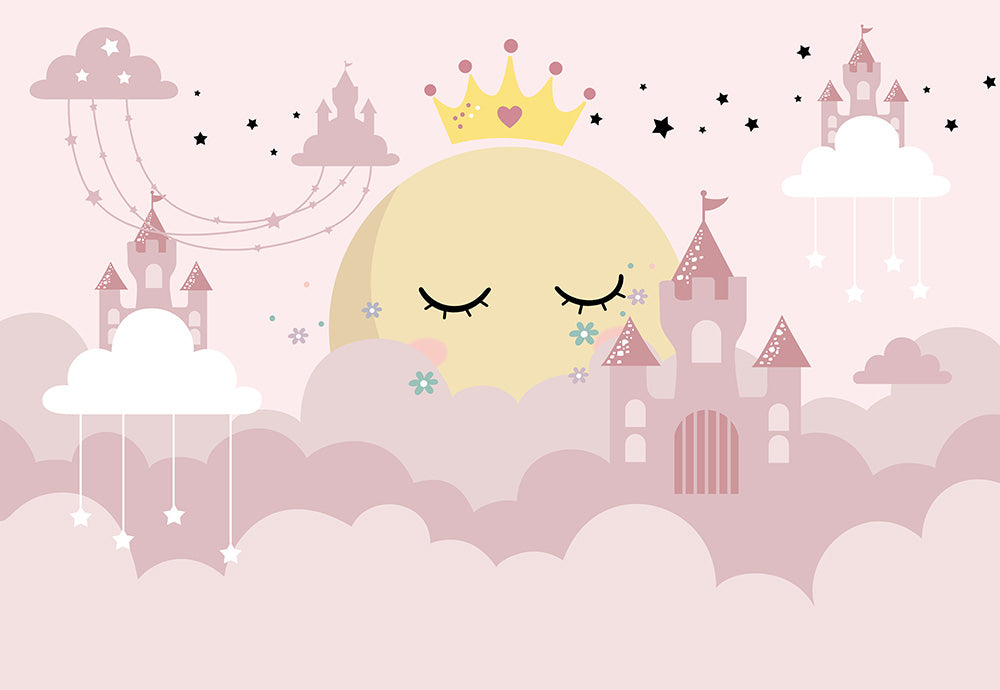 Princess Castle Wallpaper Mural | Sweet Decorative Wall in Children's Room Bedroom