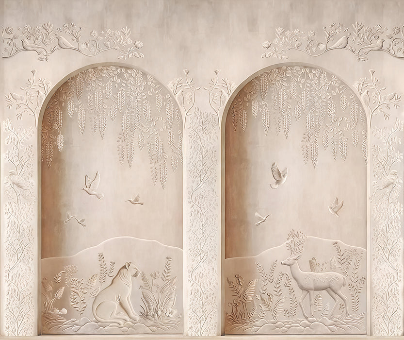 Relief art wallpaper mural | Living room bedroom three-dimensional decorative wall
