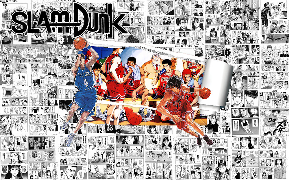 Slam Dunk Comic Wallpaper | Study Room Bedroom Decorative Wall