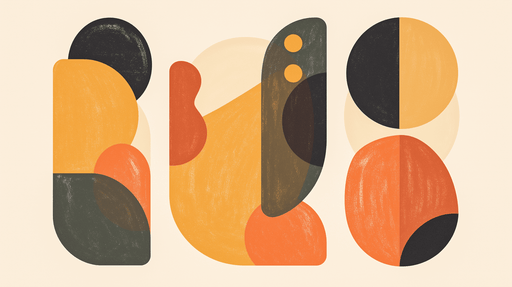 Abstract Geometry Wallpaper Mural | Retro Color Blocks - Carving wallpaper
