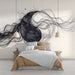 Abstract line wallpaper mural | Chinese ink wash style - Carving wallpaper