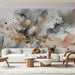 Abstract wallpaper mural | Golden explosion watercolor flash - Carving wallpaper