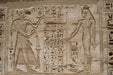 Ancient Egyptian relief wallpaper | Egyptian cultural and artistic murals — relief wall panel with hieroglyphs and pharaoh figures