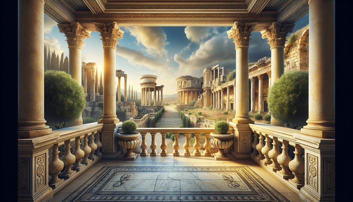 Ancient Roman wallpaper murals | Classical colonnades - Carving wallpaper