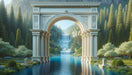 Arches Waterfall Wallpaper Mural | Classical Architecture - Carving wallpaper