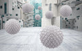 Architecture and Sphere Wallpaper Murals | Geometric Style Murals - Carving wallpaper