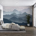 Artistic conception wallpaper mural | Mountains and flying birds - Carving wallpaper