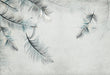 Artistic feather wallpaper mural | Bedroom living room ins style wall decoration - Carving wallpaper