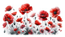 watercolor red poppy wallpaper featuring vibrant red poppies in a stunning watercolor design.