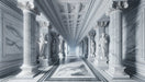 Artistic Wallpaper Murals | Palace with Ancient Columns and Greek Statues - Carving wallpaper