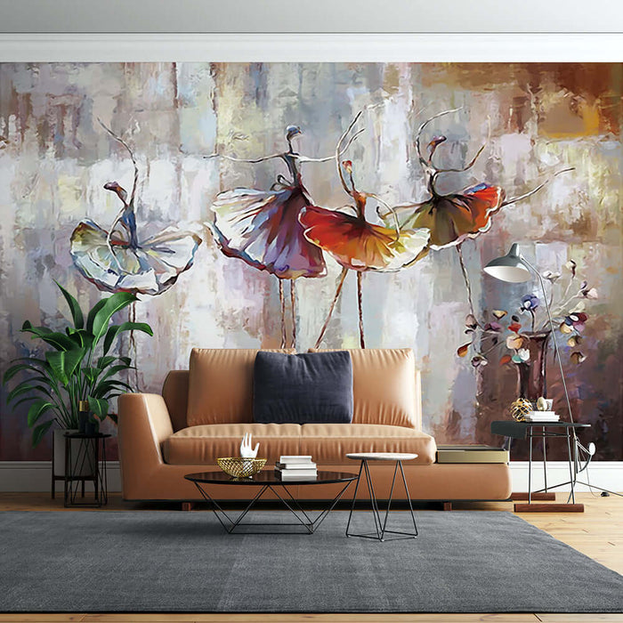 Ballet Dancer Oil Painting Wallpaper Mural | Art Space Renovation