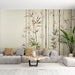 Bamboo Wallpaper Mural | Elegant Bamboo Leaves - Carving wallpaper