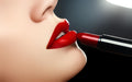 Beauty theme wallpaper mural | Close - up red lips fashion eye - catching personality - Carving wallpaper
