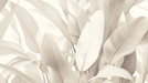Beige Leaf Wallpaper Mural | Large Leaf - Carving wallpaper