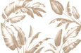 Beige leaf wallpaper mural | Random banana leaves - Carving wallpaper