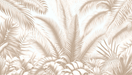Beige Leaf Wallpaper Palm Leaf Jungle - Carving wallpaper