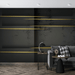 Black and gold lines wallpaper mural | simple fashion with mottled texture - Carving wallpaper