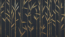 Black and Gold Wallpaper Mural | Fine and Gold Bamboo Pole - Carving wallpaper