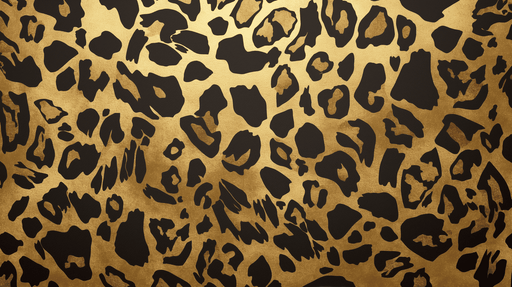 Black and gold wallpaper mural | Leopard pattern - Carving wallpaper