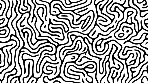 Black and white abstract line wallpaper mural | Black and white color scheme - Carving wallpaper