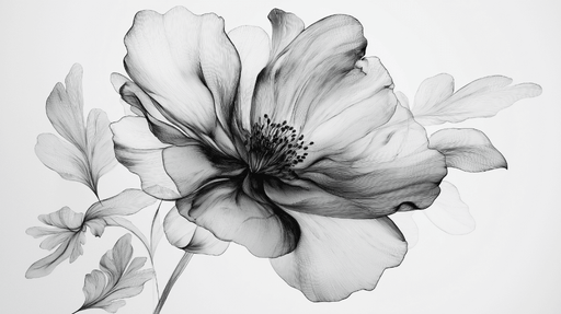 Black and white floral wallpaper mural | endowing the bedroom with artistic soul - Carving wallpaper