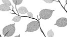 Black and white leaf wallpaper mural | Black and white polka dot leaves - Carving wallpaper