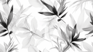 Black and white plant leaf wallpaper mural | Artistic illustration style - Carving wallpaper