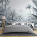 Black and white rainforest wallpaper mural | Tropical jungle - Carving wallpaper
