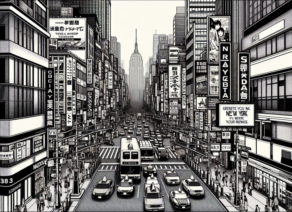 Black and white urban wallpaper murals | Urban architecture - Carving wallpaper