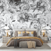 Black and white wallpaper flower - Carving wallpaper