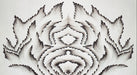 Black and white wing wallpaper mural | Symmetrical wings - Carving wallpaper