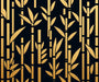 Black gold bamboo wallpaper mural | Geometric plants - Carving wallpaper