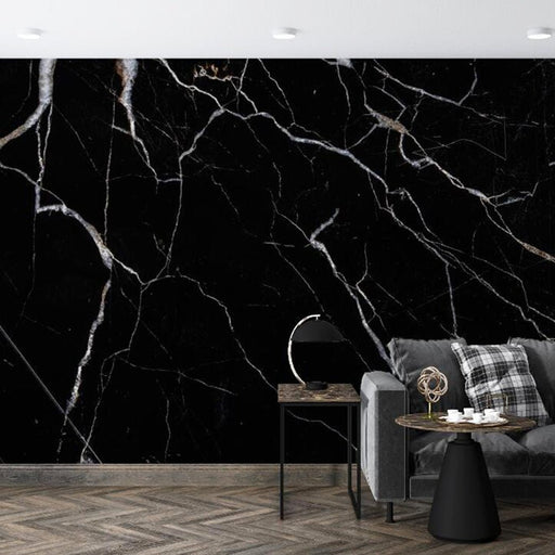 Black gold marble mural | Cool black marble wallpaper - Carving wallpaper