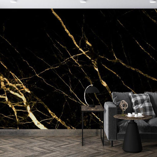 Black gold marble| wallpaper mural - Carving wallpaper