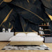 Black Gold Tropical Leaf Wallpaper Mural | Leaves - Carving wallpaper