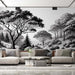 Transform your home with this exquisite black & white forest wallpaper mural—where art meets nature.