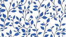 Blue and white branch and leaf pattern wallpaper mural | hand - painted plants - Carving wallpaper