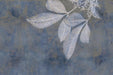 Blue - gray leaf flower wallpaper mural | white and white leaf veins simple fashion bedroom background wall - Carving wallpaper