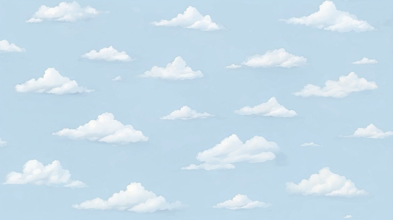 Blue Sky and White Clouds Wallpaper Mural | Childhood Style - Carving wallpaper