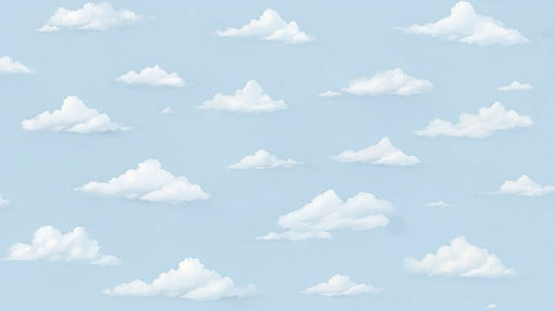 Blue Sky and White Clouds Wallpaper Mural | Childhood Style - Carving wallpaper