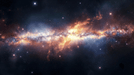 Brilliant Galaxy Wallpaper Mural | Cosmic Starry Sky - Carving wallpaper